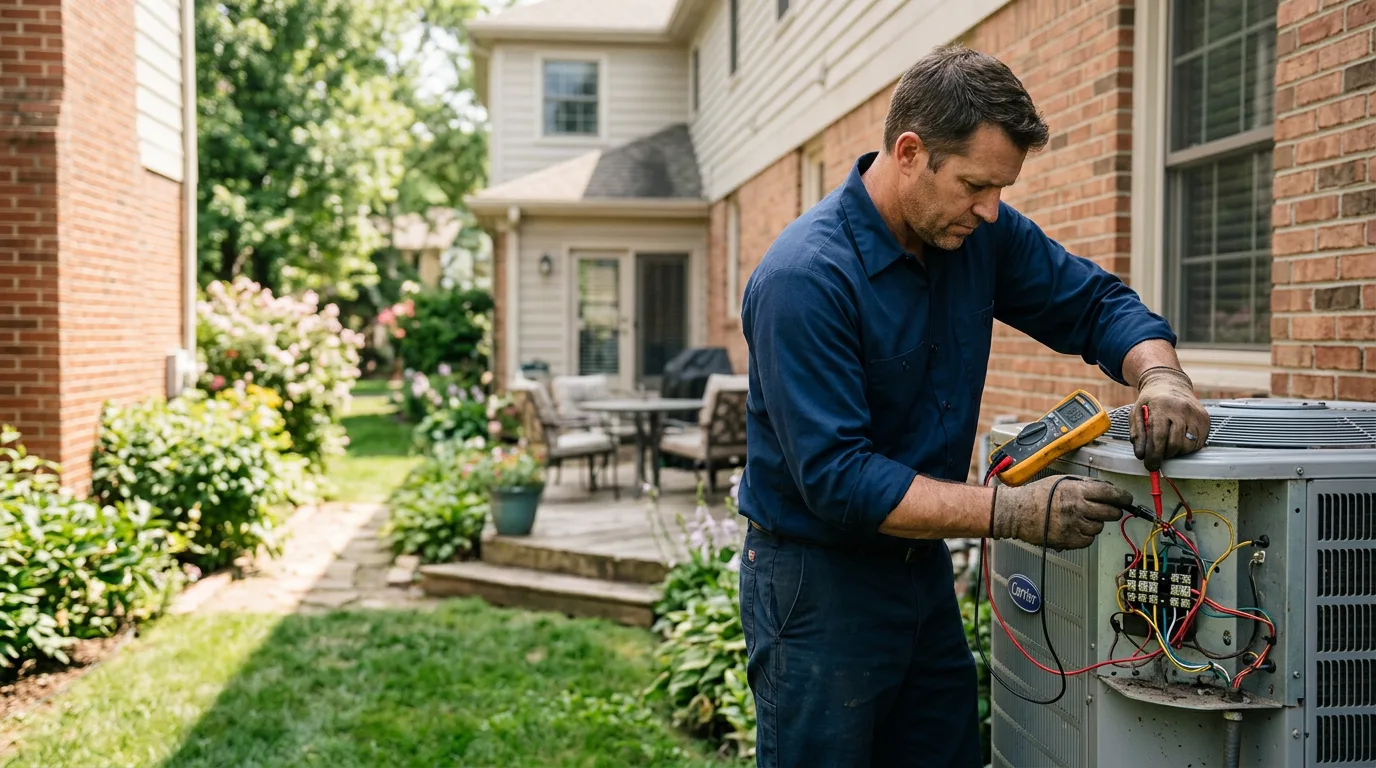 HVAC technician working near New Oxford, PA